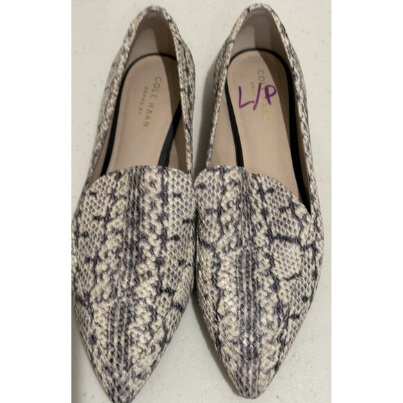 Cole Haan Womens Shoes Size 6.5 Brie Skimmer Snake Print Flats Loafers  Shoes - Picture 5 of 7